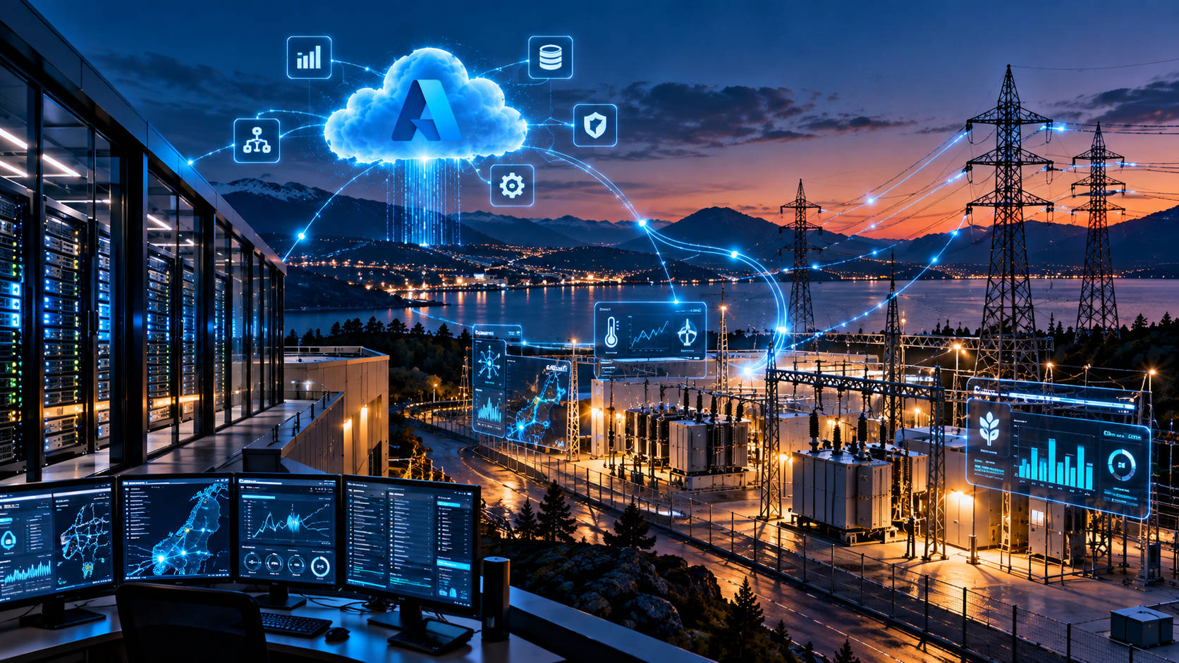 Illustrasjon av hybrid infrastruktur, backup og disaster recovery.